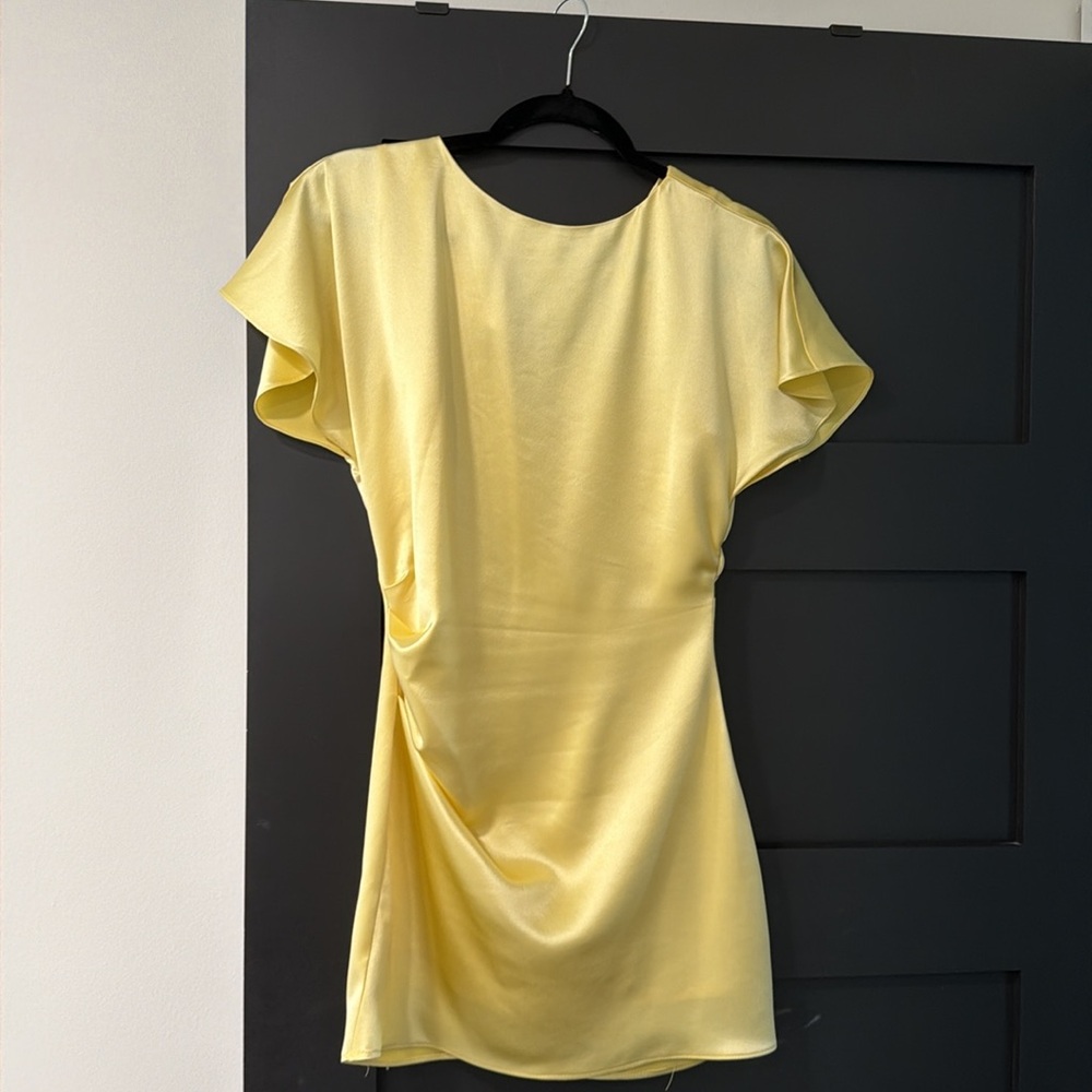 Kora Hammered Satin Mini Dress View 4